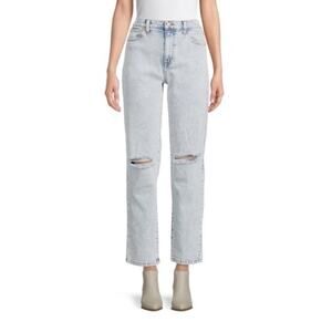 UEC NOBO LIGHT WASH HIGH WAISTED MOM DENIM BLUE JEANS SZ 9